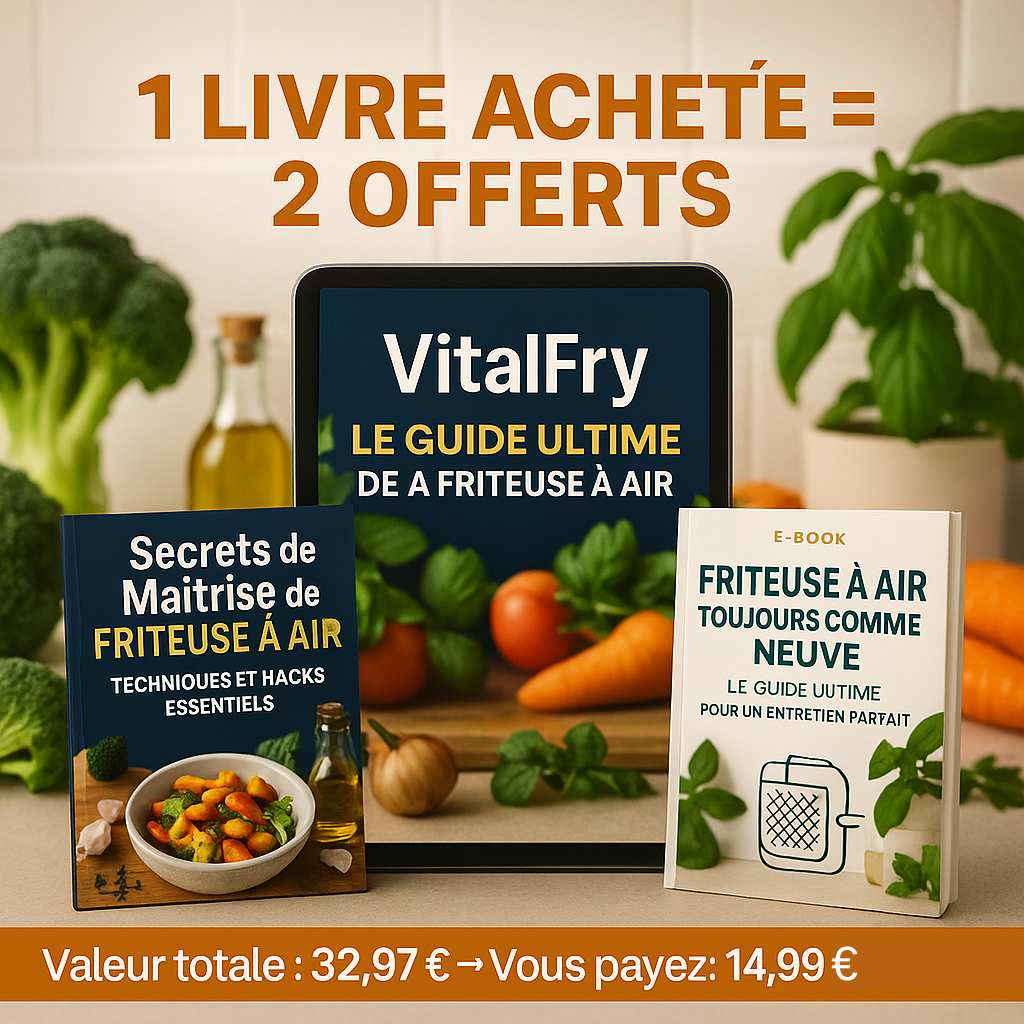 Le Guide Ultime de La Friteuse à Air – 600 Recettes Saines + 2 Livres Offerts !