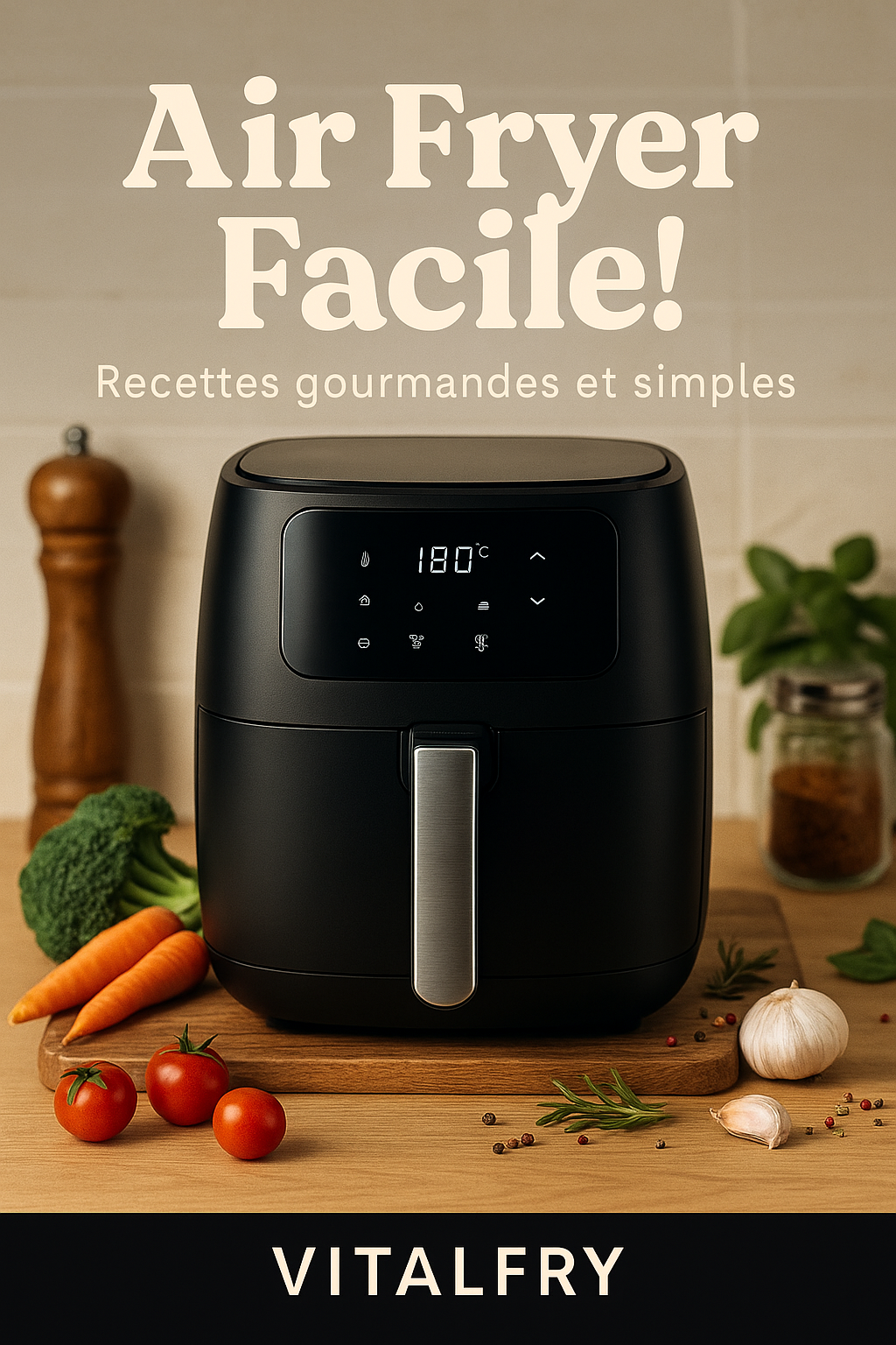 Le Guide Ultime de La Friteuse à Air – 600 Recettes Saines + 2 Livres Offerts !