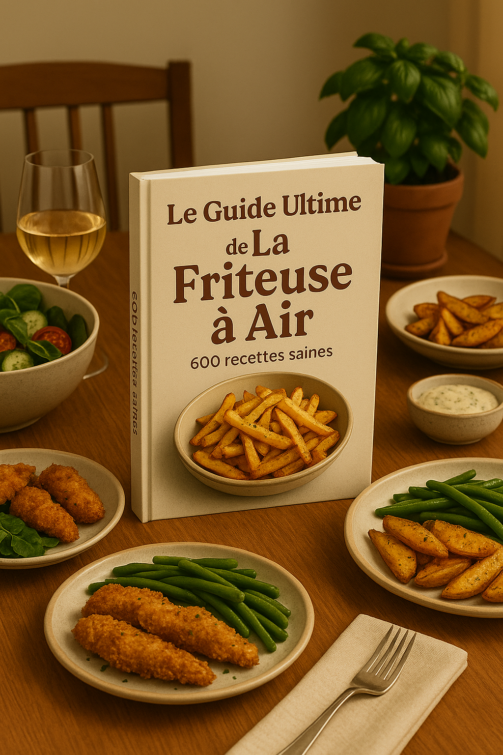 Le Guide Ultime de La Friteuse à Air – 600 Recettes Saines + 2 Livres Offerts !